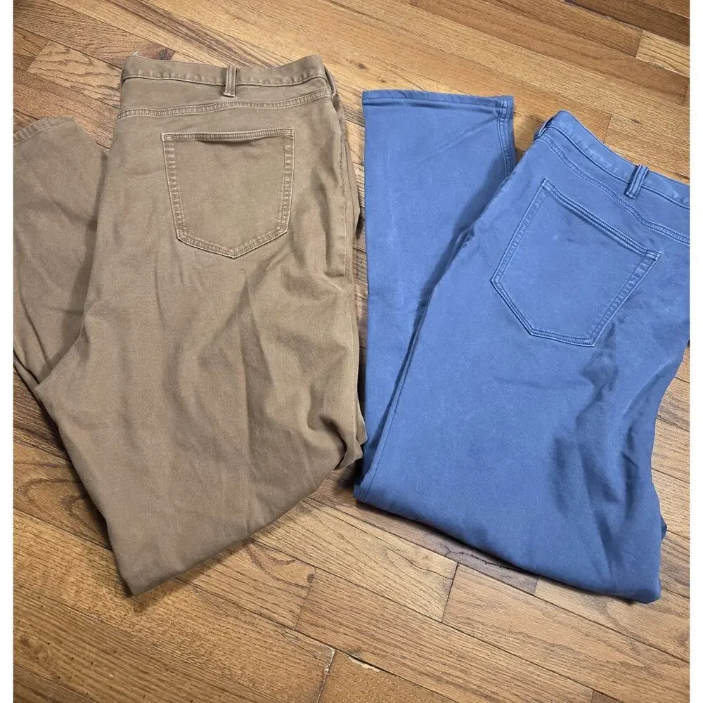 Banana Republic Traveler Slim Fit Chino Pants Lot of 2 Blue Beige 44W